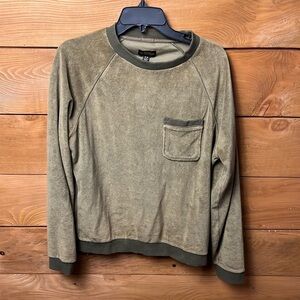 CPO‎ PROVISIONS Shipmen Women’s Crew Neck Cotton Blend Sweater green Md velvet